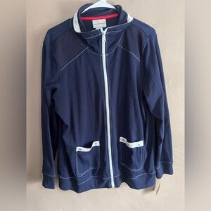 Alfred Dunner Dark Blue Jacket with Light Accents